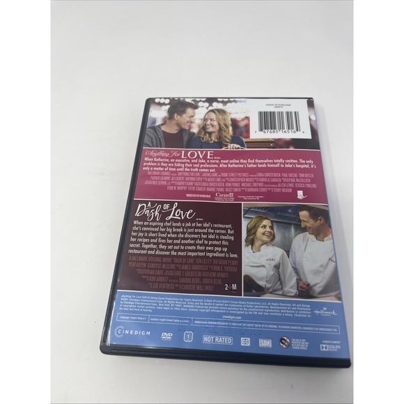 Hallmark 2-Movie Collection: Anything for Love‎ & A Dash of Love DVD 2021 Drama - Picture 3 of 3